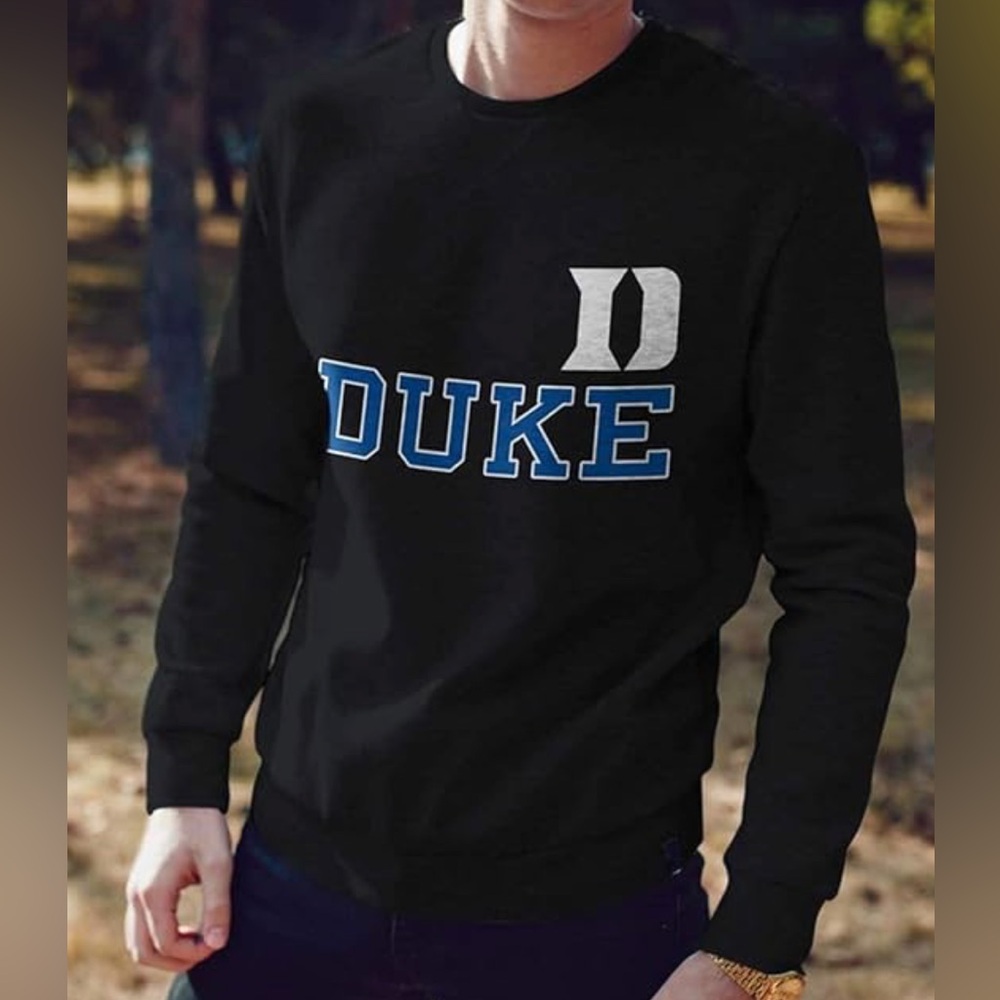 Champion Duke Official Licensed Blue Devils Black Crewneck Sweatshirt Unisex SM